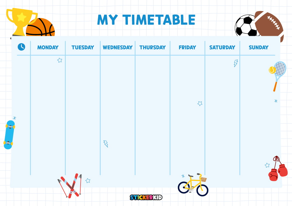 Back to School: print the timetable for children ! - Blog