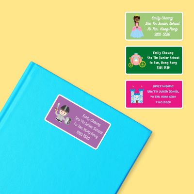 Personalised name labels and stickers for objects